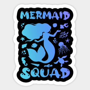 Mermaid Sqaad For Women Girls Mythical Creature Mermaid Lover Sticker